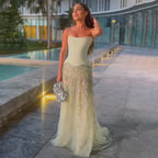 Luxury Arabic Evening Dress Wedding Elegant Formal Party Gowns LA72809
