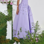 Vestidos de noche de lujo, corte A, sin tirantes, con cuentas, estilo lila, de Arabia, en satén, para mujer, ideales para bodas y fiestas (2025) LA72229 