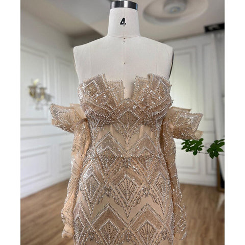 Luxury Mermaid Off Shoulder Evening Dresses for Wedding Party LA71908