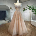 Vestidos de noche árabes color nude, corte A, escote corazón, con cuentas, borlas y cordones, para mujer, ideales para bodas y fiestas (2025) LA72214 