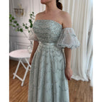 Robe de soirée longue style sirène, élégante et sexy, sans bretelles, avec perles, style arabe, rose, pour femmes, fête de mariage, 2025, LA72130 