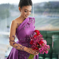 Vestidos de noche de lujo estilo sirena, color púrpura árabe, satén, encaje y cuentas, inspirados en Dubái, elegantes para mujer, ideales para fiestas (LA72179) 
