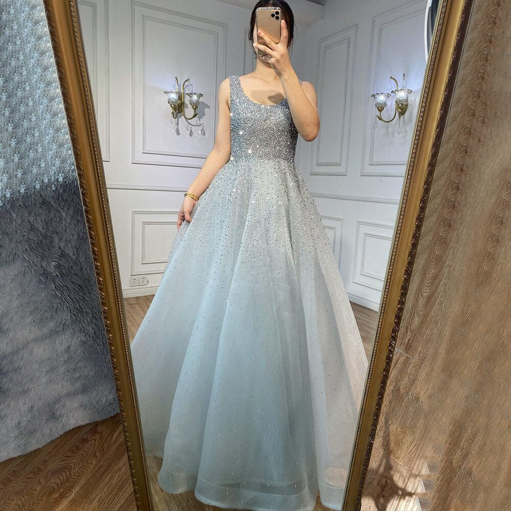 Robe de soirée rouge style arabe, coupe trapèze, luxueuse, ornée de perles et de cristaux, style Dubaï, pour femme, tenue de mariage, LA70232A, 2025 