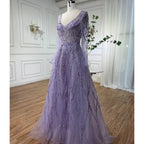 Vestidos de noche árabes turquesa, corte en A, escote corazón, mangas largas y con cuentas, para mujer, fiesta 2025 LA71793 