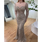 Robe de soirée sirène élégante turquoise, fendue sur le côté, avec perles, pour femme, tenue de mariage, modèle 2025, LA72093 