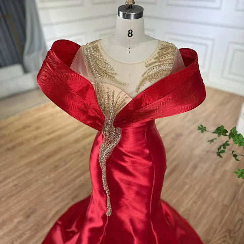 Robe de soirée sirène en satin de luxe, modèle LA72902, 2025 