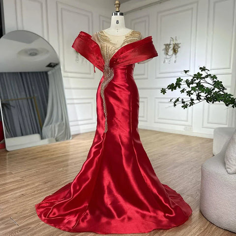 Robe de soirée sirène en satin de luxe, modèle LA72902, 2025 