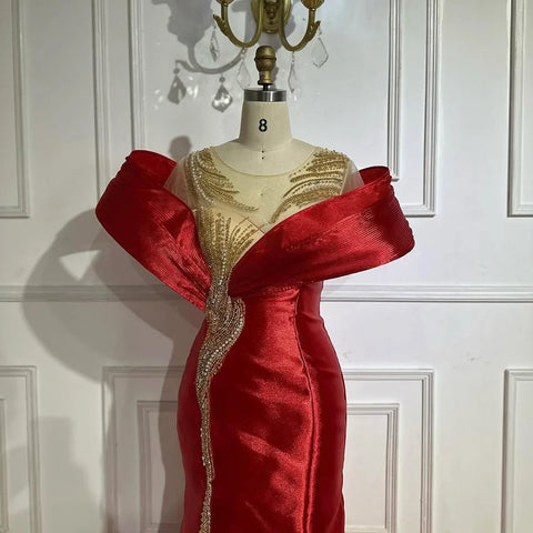 Robe de soirée sirène en satin de luxe, modèle LA72902, 2025 
