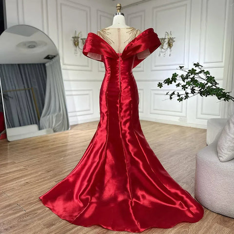Robe de soirée sirène en satin de luxe, modèle LA72902, 2025 