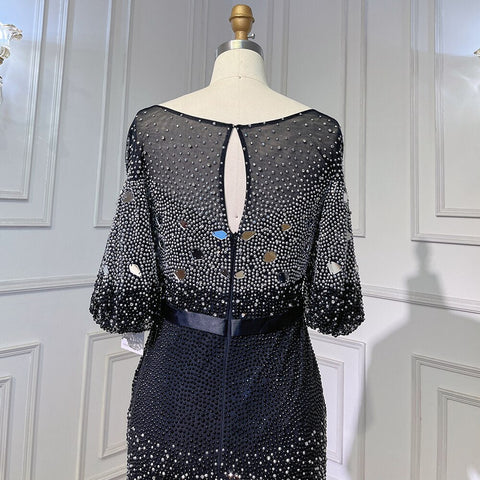 Black Mermaid Kralen Avond Jurken Elegante Luxe Enkellange 2025 Voor Vrouwen Party LA71594