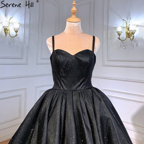 Black Sexy Wedding Dresses 2025 High-end Spaghetti Strap Bridal Gowns HA2521 Custom Made