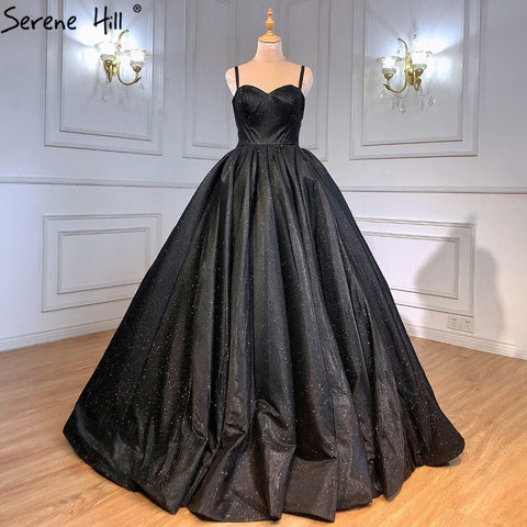 Black Sexy Wedding Dresses 2025 High-end Spaghetti Strap Bridal Gowns HA2521 Custom Made