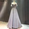 Blue A-Line Sexy Evening Dresses Gowns 2025 Beading Sleeveless For Women Wedding Party LA71148