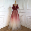 On Sale No Return No Refund Blue A-Line Sexy Evening Dresses Gowns 2025  Beaded Luxury For Women Wedding Party LA70775