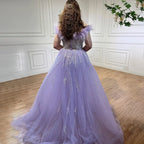 Blue Diamond Feather Mermaid Elegant With Overskirt Evening Dresses Gowns 2025 For Women Wedding Party LA72061