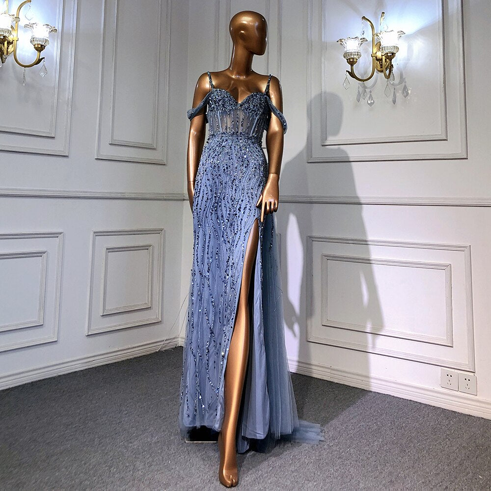 Luxury Mermaid Pink Evening Dresses for Women Wedding Party LA71571