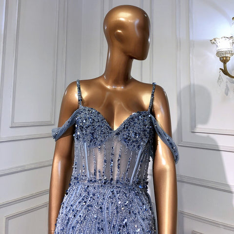 Luxury Mermaid Pink Evening Dresses for Women Wedding Party LA71571