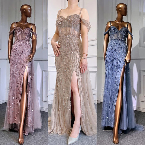 Luxury Mermaid Pink Evening Dresses for Women Wedding Party LA71571