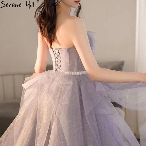 Blue Simple Sexy Evening Dresses Gowns 2025 Sweetheart A-Line Lace Up For Women Party LA71158