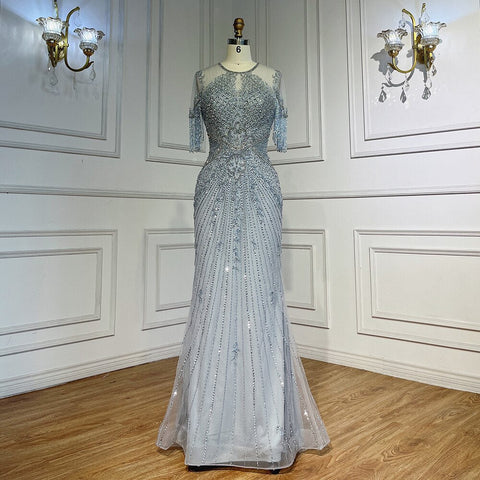 Caramel Cap Sleeves Tassel  Mermaid Beaded Evening Dresses Wedding Party Gowns For Mother of the Bride  2025 LA72069