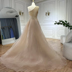 Vestido de noche verde sirena color nude 2025 con elegante sobrefalda de un solo hombro para ocasiones formales LA72031A 