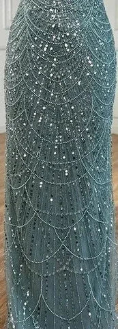 Nude Mermaid Arabia Beaded Evening Dress Gown with Detachable Skirt for Formal Occasion 2025 LA72243A