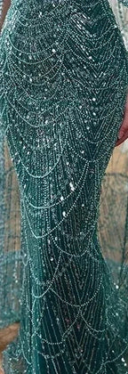 Elegant Off the Shoulder Mermaid Luxury Dubai Evening Dress for Party LA72243
