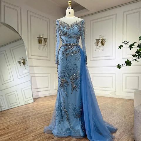 Elegant Purple Mermaid Evening Gowns with Beaded Skirt and Lace-up Detail for Women's Wedding Party 2025 LA72376