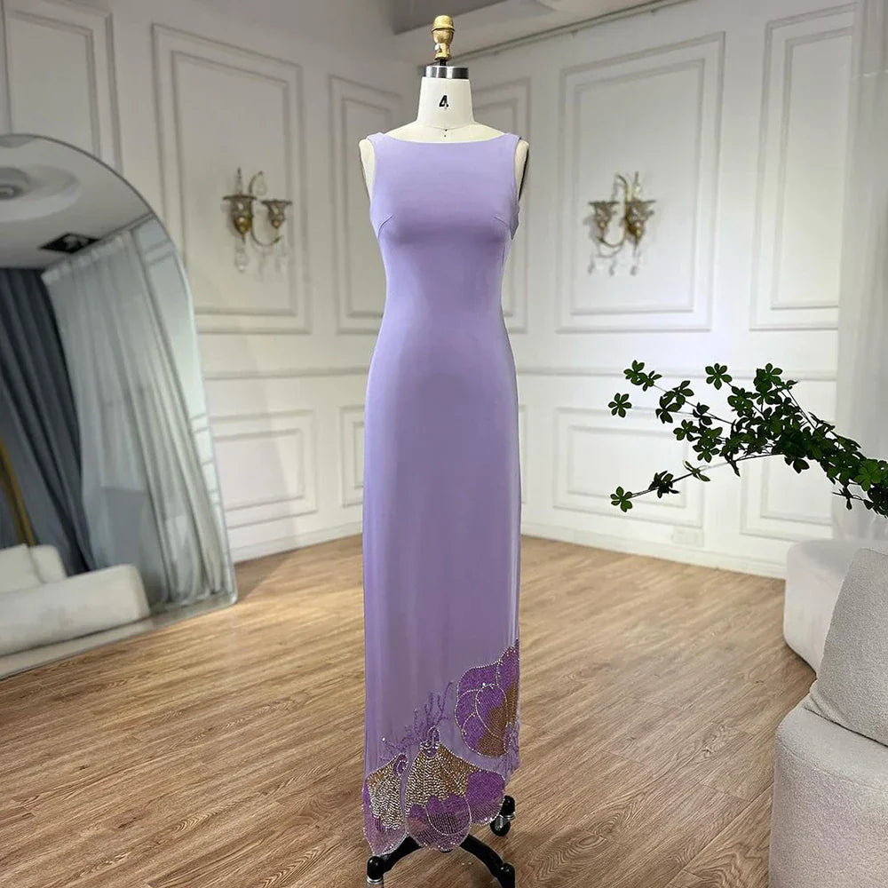 Elegant Coral Pink Butterfly Beaded Evening Dress LA72497