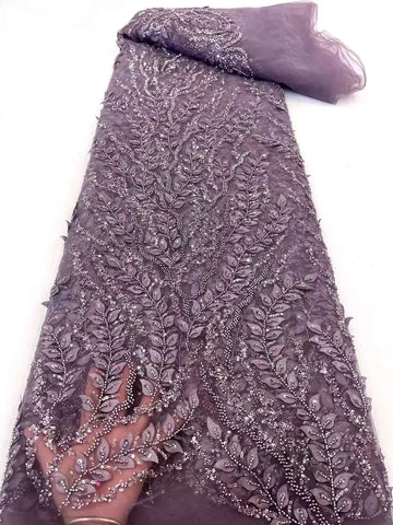 Gray One Shoulder Lace Up Beaded Luxury Ball Gown Bride Gowns Wedding Dress 2025 High End Custom Made HM231074