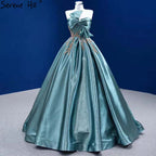 Green Beaded Sexy Wedding Dresses 2025 Bow Lace Up High-end Bridal Dress HM67417 Custom Made