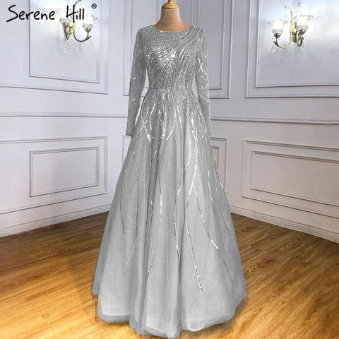 Green Luxury Ankle Length Evening Dresses Gowns 2025 One Shoulder Beading Sexy For Woman Party LA71021