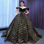 Green Sexy Off Shoulder Luxury Sparkle Sequins Beaded Bride Gowns Wedding Dress 2025 High End Custom Made HM67477