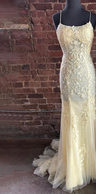 Green Spaghetti Strap Mermaid Prom Dresses 2025 Crystal Lace Elegant Graduation School Party Gown LA71162
