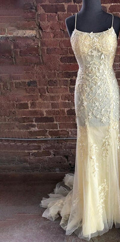 Green Spaghetti Strap Mermaid Prom Dresses 2025 Crystal Lace Elegant Graduation School Party Gown LA71162