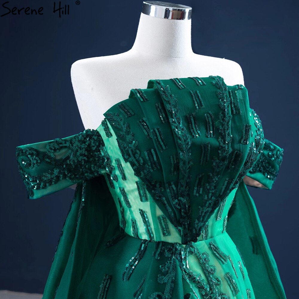 Green With Train Mermaid Evening Dresses Gowns 2025 Satin Elegant Luxury Sexy For Women Party HM67231