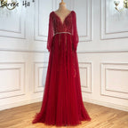 Grey Luxury A-Line Sexy Evening Dresses Gowns Diamond Beaded Elegant 2025 For Women Party LA70788