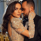 Iovry Luxury Detachable Sleeves Evening Dresses Gowns 2025 Mermaid Elegant Beading For Women Party LA71112