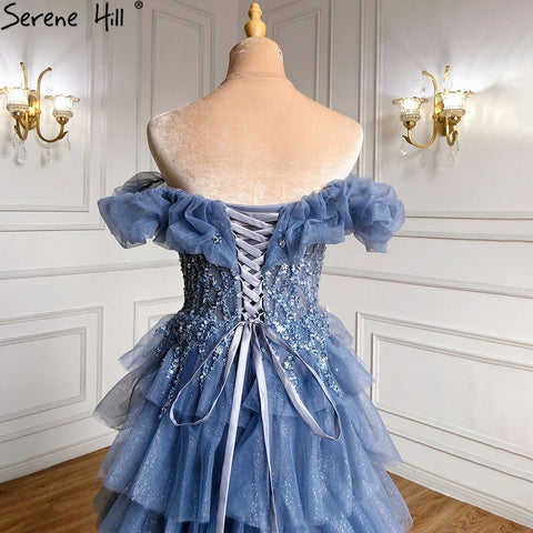 Lilac A-Line Evening Dresses Gowns 2025 Beaded Tiered Sexy For Women Wedding Party LA71414