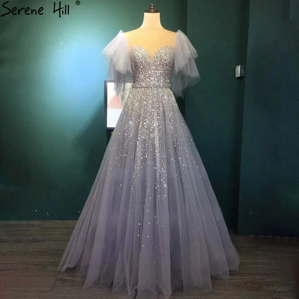 Lilac Luxury A-Line Evening Dresses Gowns 2025 Beaded Sparkle Sexy For Women Party LA71354A