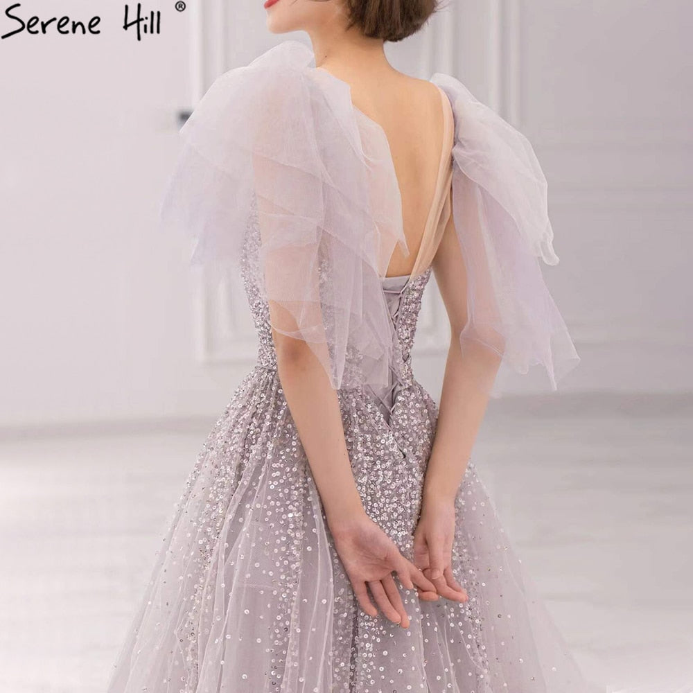 Lilac Luxury A-Line Evening Dresses Gowns 2025 Beaded Sparkle Sexy For Women Party LA71354A