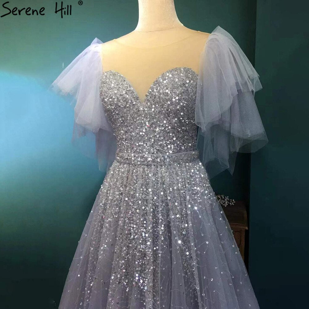 Lilac Luxury A-Line Evening Dresses Gowns 2025 Beaded Sparkle Sexy For Women Party LA71354A
