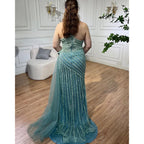 Lilac Mermaid Elegant With Overskirt Sexy One-Shoulder Evening Dresses Gowns Luxury Beaded 2025 Party LA71712