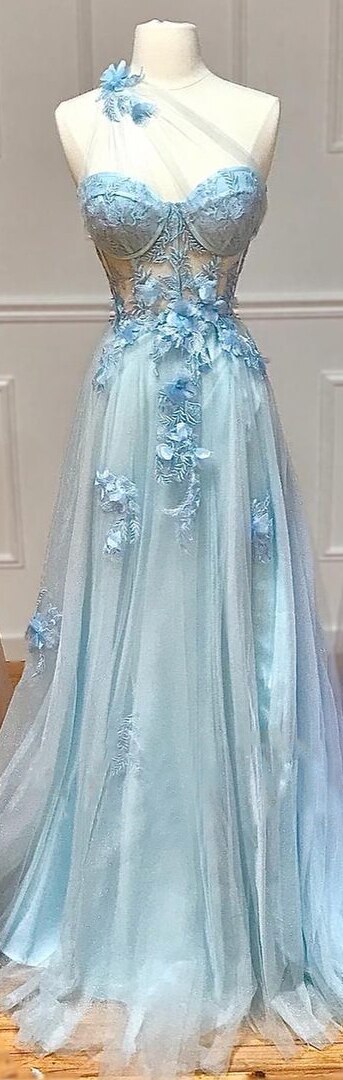 Lilac One Shoulder Split Long 2025 Flower Graduation School Party Gown Celebrity Prom Dresses LA71881
