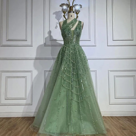 Robe de soirée de luxe lilas perlée pour femme, tenue de mariage, LA71778 