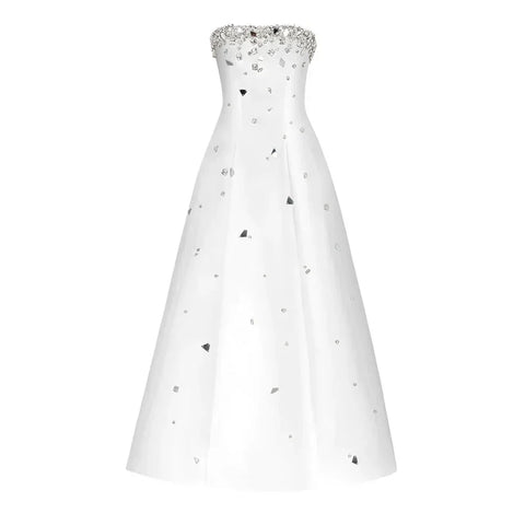 Luxury Dubai Black Beaded Evening Dress for Women 2025 Elegant Arabic Wedding Birthday Party Formal Gowns LA72498