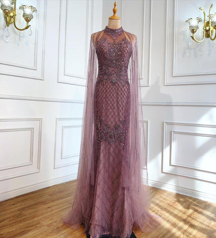 Luxury Navy Blue With Train Evening Dresses Gowns 2025 Mermaid Beading Diamond Elegant For Women Party LA70807