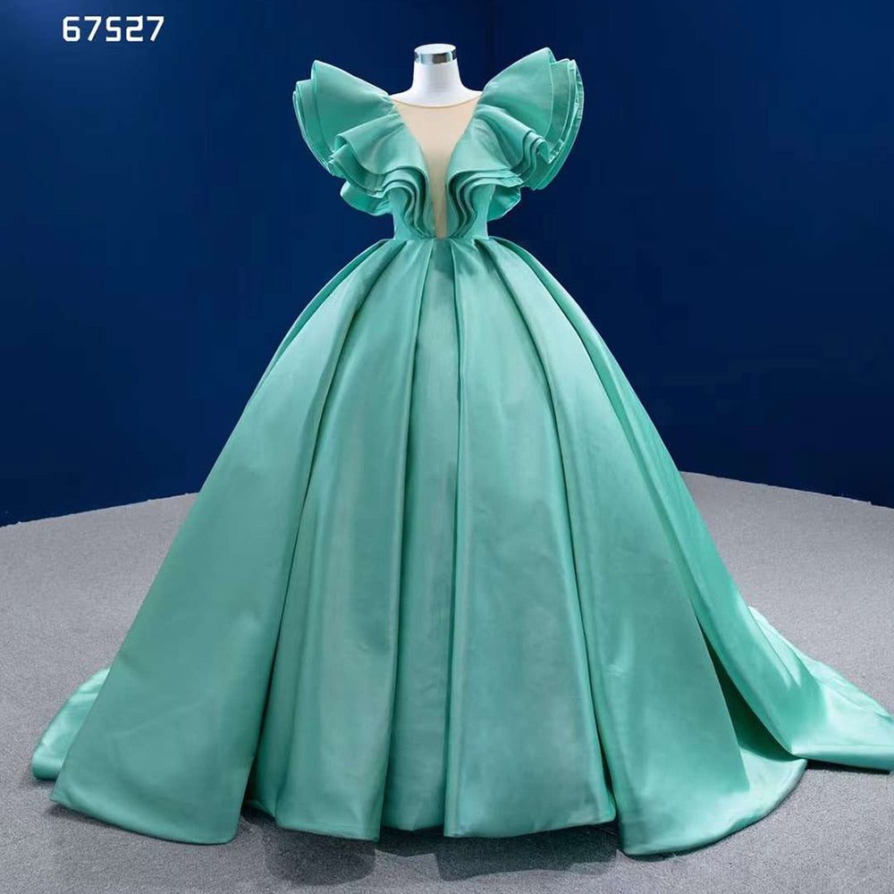 Mint Lace Up Bride Gowns Evening Dresses Gowns For Women Party 2025 High End Custom Made HM67527