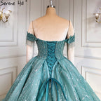 Mint Luxury Beaded Tassel Wedding Dresses 2025 High-end Lace Up Bridal Dress HM67411 Custom Made