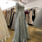 Moslim Roze Overrok Mermaid Avond Jurken 2025 Luxe Kralen Mermaid Voor Vrouw Party LA71572